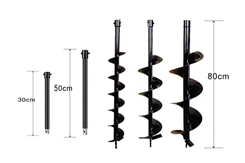 PROYAMA 54cc Post Hole Digger Gas Powered 2 Cycle Earth Auger, 5-Year Warranty Gear Box, 4 Drill Bits 4" 6" 8" 12" + Extension Rod 12" 20"