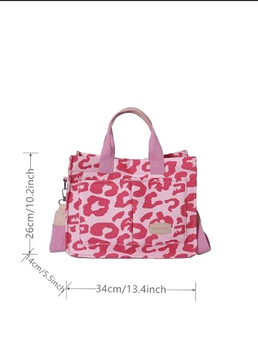 Image of Cherry Tote Bag for Women Canvas Patched Purse Cute Shoulder Bag Multi-Pocket Satchel Handbag for work travel
