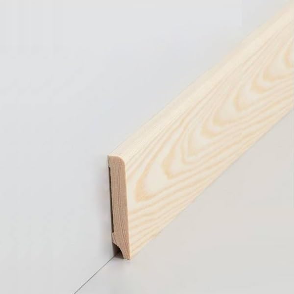 PROVISTON listwa przypodłogowa z litego drewna, 13 x 60 x 2500 mm, lite drewno sosnowe, surowe, do klejenia, klipsów, wkręcania i gwoździ, listwa przypodłogowa firmy PROVISTON 25 m | 10 sztuk