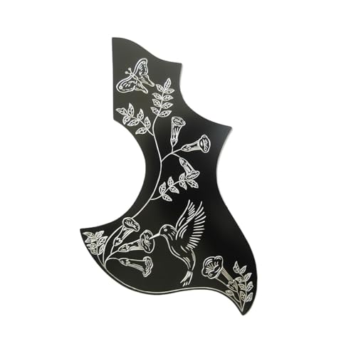 Pickguard de guitare à motif floral sculpté pour customisation et protection