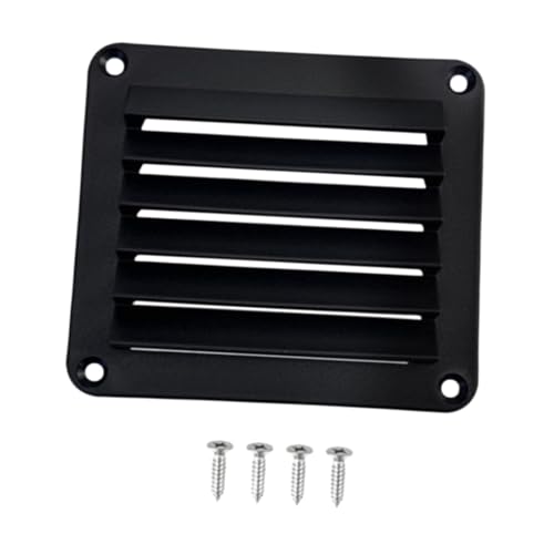 Fenteer Rectangular Louvered Vent Cabin Air Grille Cover Hardware Accessories Nylon Boat Vents Louvered Vent Grill for Marine RV, Black