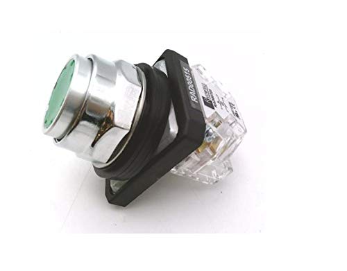 RADWELL VERIFIED SUBSTITUTE HT8AAGAB-SUB Replacement of Eaton Corporation HT8AAGAB, 1NO/1NC, Push Button - 30MM PUSHBUTTON, Flush Head, Green