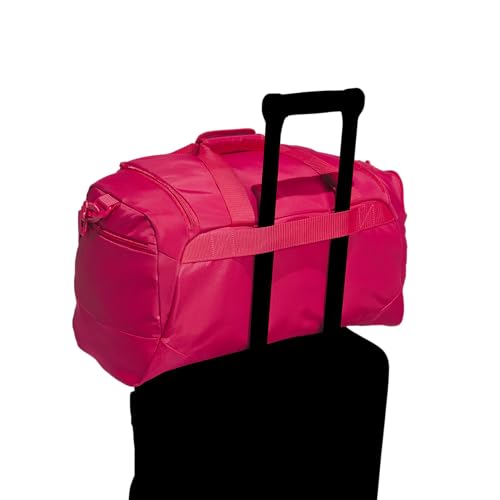 Image of adidas Defender 5 Duffel Bag for Sports, Gym and Travel, Power Pink /White, OSFA