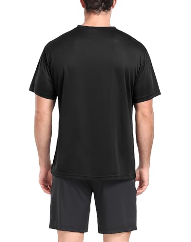 Men's T Shirts Quick Drying V-Neck Athletic Shirt Running Gym Workout Moisture Wicking T-Shirt for Casual3