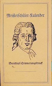 Meisterschüler-Kalender [für das Jahr 1933]. (Breitkopf 