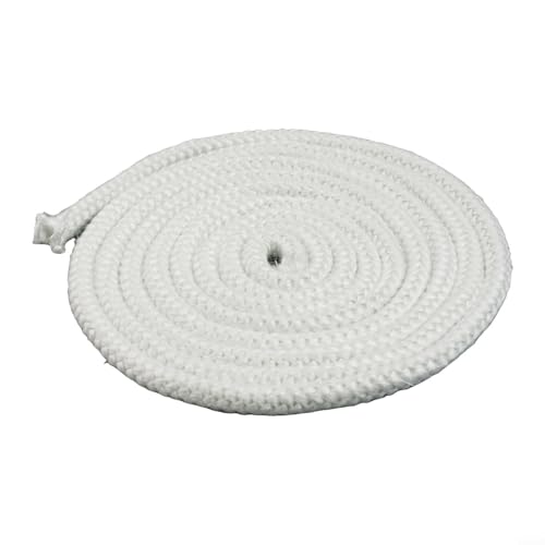 Shophubio Junta de puerta de chimenea para estufa de leña, cuerda de fibra de vidrio, cable sellador de puerta de quemador de troncos de 10 mm, compatible con estufa de pellets y (10 mm de largo)
