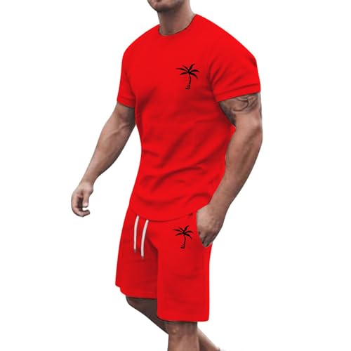 Survêtement de sport homme coupe ajustée t-shirt d'été et short de plage