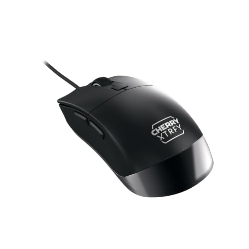CHERRY XTRFY M50, Souris de Gaming Filaire Légère, Design Ergonomique pour un Confort et un Contrôle Idéal, 5 Profils Intégrés, Port USB-A, Noir