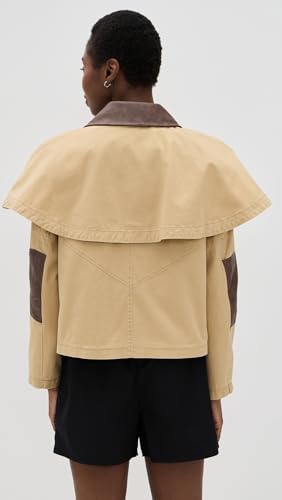 Avec Les Filles Women's Jacket Cropped Cape Trench3