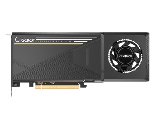 Image of ASRock Radeon AI PRO R9700 Creator 32GB Professional Graphics Card, 2920 MHz Boost Clock, GDDR6, AMD RDNA 4, AI-Accelerators, DisplayPort 2.1a, PCIe 5.0, Blower Cooler