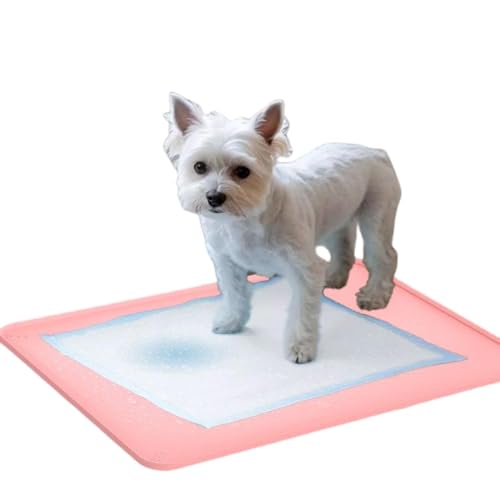 MCAESXHペット防水訓練の尿のパッドの子犬の特別なおむつの固定おむつのパッドの猫犬の洗濯できるシリコーンの尿のパッド (灰色-長方形の小便器のパッド(620*420mm))