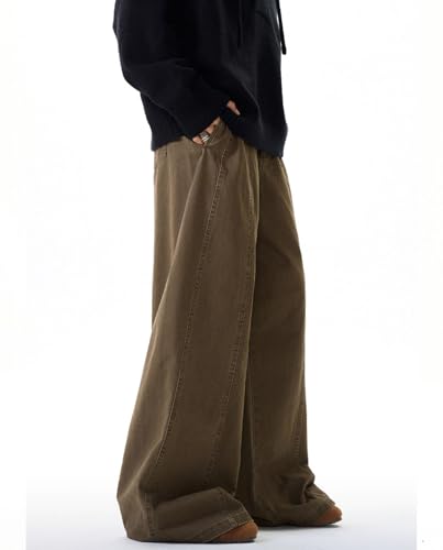 Men's Baggy Jeans Y2K Streetwear Pants Wide Leg Hip Hop Extra Loose Fit Skater Denim Long Casual Trousers2
