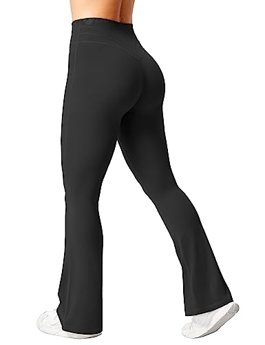 ZAAYO Flared Leggings Damen High Waist Yogahose Booucut Schlaghose Stretch...