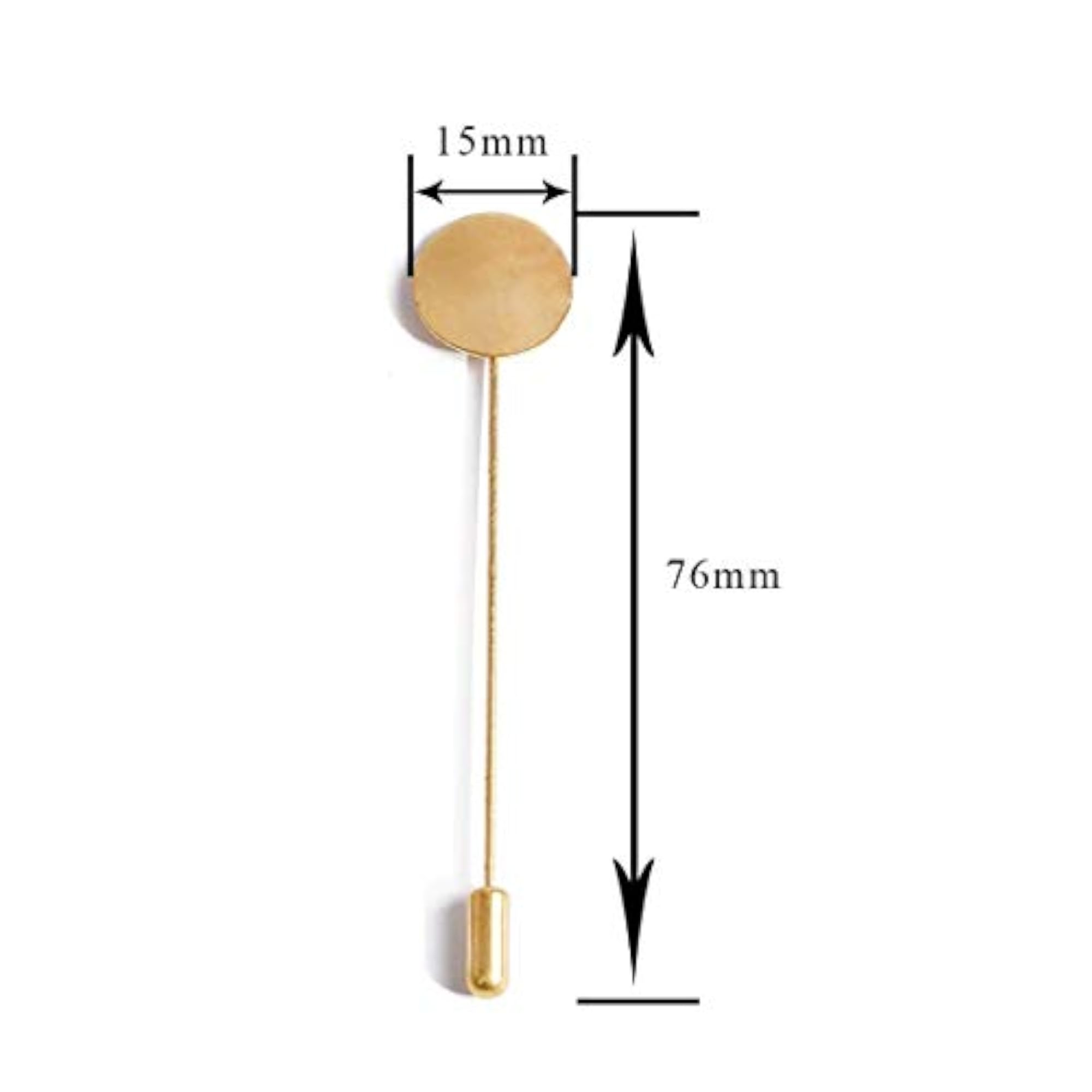 Pearl Alloy Copper Long Brooch Pin, Pack of 10