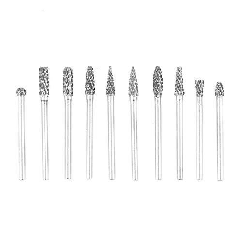 Set de 10 fresas rotativas de carburo de tungsteno miniatura 1