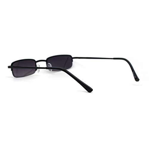 Mens Half Metal Rim Dad Shade Small Rectangle Sunglasses4