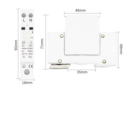 Parasurtenseur AC 1P+N stoppe les surtensions électriques destructrices 275V - 2