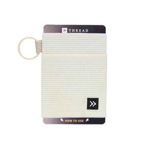 Thread Wallets Ultra Slim Minimalist Card Holder Wallet for Men and Women (Off White, One Size)