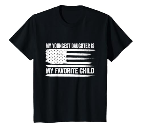 My Youngest Daughter is My Favorite Child T-Shirt, Youth, Black, Small