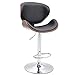 GXDHOME Taburete De Bar Piel De Vaca Real Silla De Bar Ajustable Giratorio Hogar Respaldo Silla De Bar Silla De Recepcion Silla De Bar Silla Alta Taburete Alto Negro