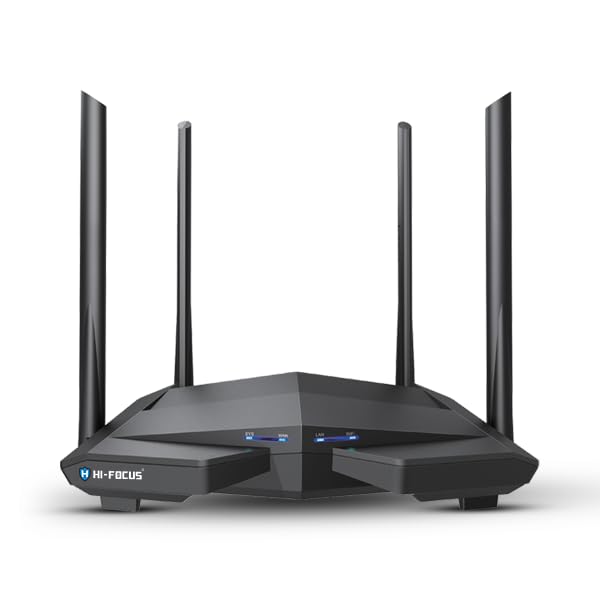 HI Focus AC1200 Dual Band WiFi Router, 867 Mbps 5GHz and 300 Mbps 2 ...