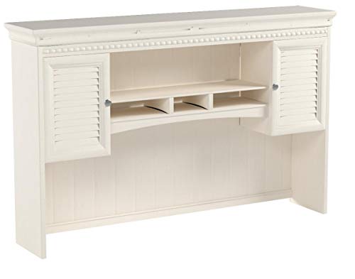 Bush Furniture Fairview Hutch for L Shaped Desk in Antique White - Thumbnail 3