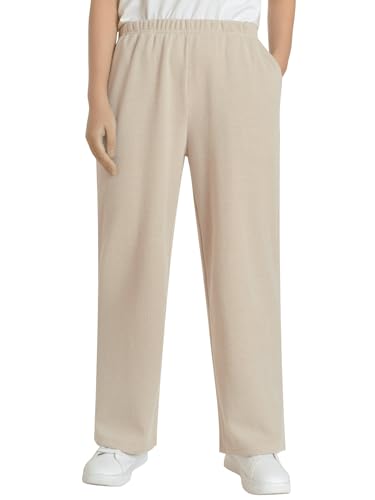 Pintage - Pintage Women's Petite Length Lounge Pants Wide Leg with Pockets XL Khaki 1 Pack - Best Deal on Amazon