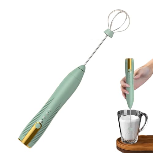 Mdikawe 電動ドリンクミキサー、ミルク泡立て器ハンドヘルド泡立て器、電動泡立て器コーヒー泡立て器ミキサー、カプチーノ、ラテ、フラッペ、エッグ用ハンドヘルドフォームメーカーミルク泡立て器