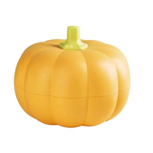 Halloween Candy Bowl, 7 Inches Detachable Multi Compartment Storage Reusable Pumpkin-Shaped Fruit Tray with Sealed Top Cover,Multi-Purpose Multi Scenario Universal Fruit Bowl for Autumn Halloween - image 1