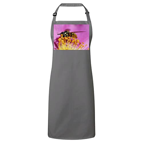 Tablier cuisine premium gris guêpe parfait pour cuisiner en famille