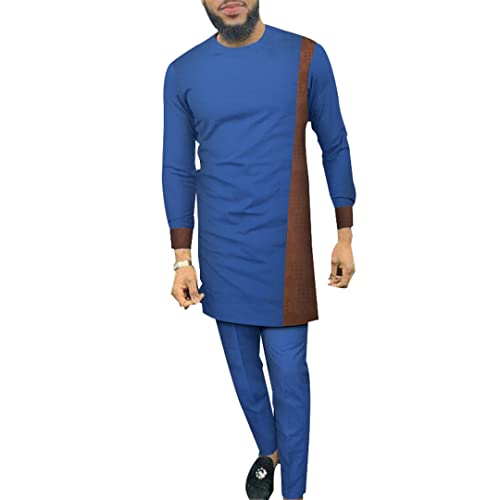 Ensemble Bazin Riche 2 pièces pour homme avec haut long et pantalon XXL