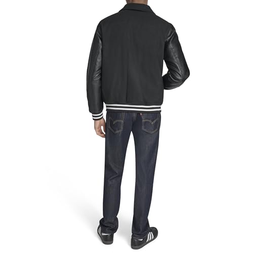 Levi's Mens Mixed Media Letterman Varsity Jacket4