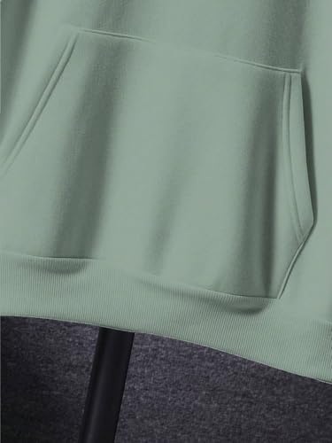 Image of SXV STYLE Hooded Pullover Solid Plain Unisex Cotton Oversized Baggy Sweatshirt Hoodie
