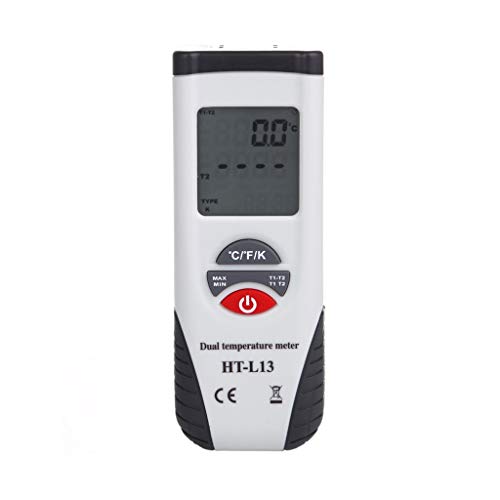 JSEIAJB 産業用デジタル温度計、デジタル熱電対タイプKデュアル入力温度計