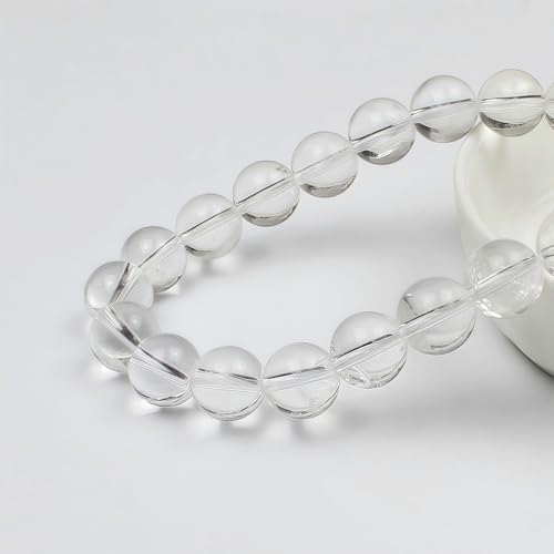 Miniatura 2 de Mjdcb 10mm 35 Piezas Cuentas De Piedra Cuarzo Blanco Redondas Sueltas Piedras Semipreciosas Naturales Para Hacer Joyas Pulseras Collares