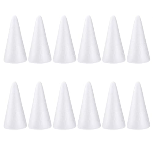 Conos de poliestireno para manualidades DIY familiares y decoración festiva en casa 2