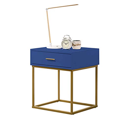 Asghar Furniture - Luxeo One Drawer Nightstand - Blue