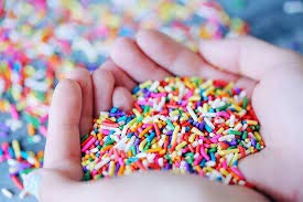 Image of Aromatic Chocolate Compound Chips Combo of Raibow Balls,Alphabet Sprinkle,Dark Chips and Rainbow Vermicelli-100gm Each