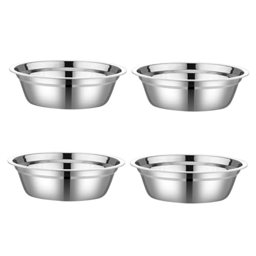 PRETYZOOM 4pièces Bols à Salade Acier Inoxydable Capacité Pour Soupes Et Plats De Buffet De Bols Ronds Inox Pratiques Et Résistants Pour Utilisation Quotidienne