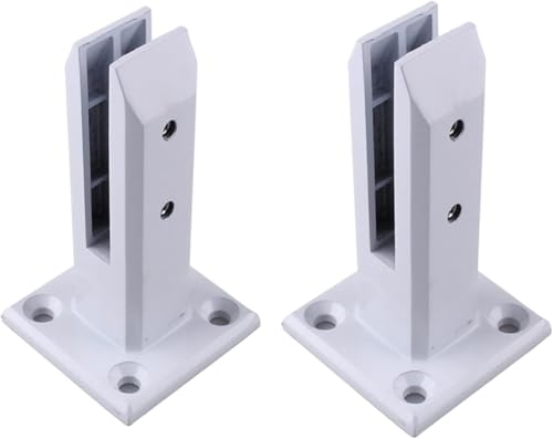 Pince à verre pour garde-corps blanc inox escaliers et balustrade de couloir 20cm