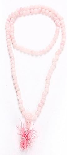 Bakthi Today Bazaar Odisha Rose Quartz Crystal Mala 108 + 1 Beads