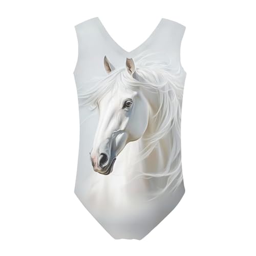 Image of Xpyiqun Swimsuits for Girls 3-14 V Neck Sleeveless Bathing Suit Summer Sport One Piece Swimwear Beach Swimming