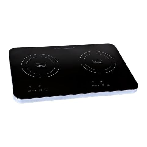 True Induction TI-2C Portable UL1026 Certified, 23in Dual Induction Cooktop 1750W Glass-Ceramic Top Cover