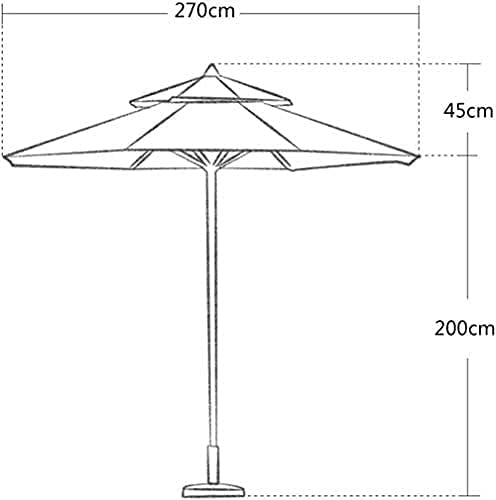 Parasol Sun Outdoor Table Market with Base,Portable Offset Patio Umbrella for Deck, Garden, Backyard, Pool