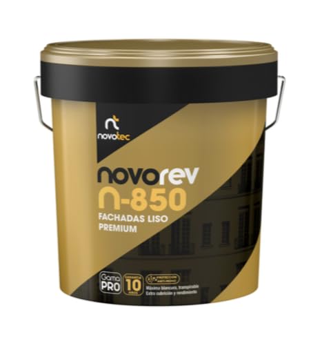 Pintura para fachadas. Revestimiento impermeabilizante elástico (elastómero) - NOVOREV N-850 (14 Litros)