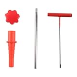 【Outils de précision】 : Le tube de guidage conique assure un alignement précis lors de l'installation, tandis que le crochet en T extrait facilement les anciens obus sans endommager la tige de valve.