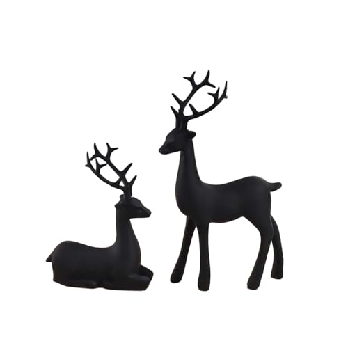 Generisch Rentier-Skulptur 2PCS, Hirsch Dekoration, Stehend und Leg...