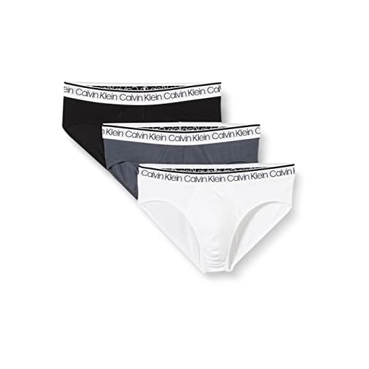 Calvin Klein Surge Hip Brief 3pk Briefs, Multicolor (Black/White/Turbulence), XL (Pack de 3) para Hombre [Amazon Exclusive]