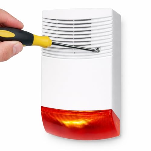 Sirène factice extérieure pour dissuader les voleurs avec flash LED réaliste