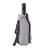 ThermoFlask Premium Quality Wine Bottle Travel Holder and Cooler, Ice Gray